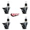 Service Caster 3'' Thermoplastic Rubber Swivel 1-7/8'' Expanding Stem Caster Set with Brake, 4PK SCC-EX20S314-TPRB-PLB-178-4 - alternate 3